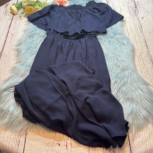 NWT Show Me Your Mumu Hacienda Maxi Dress in Rich Navy Sz XS